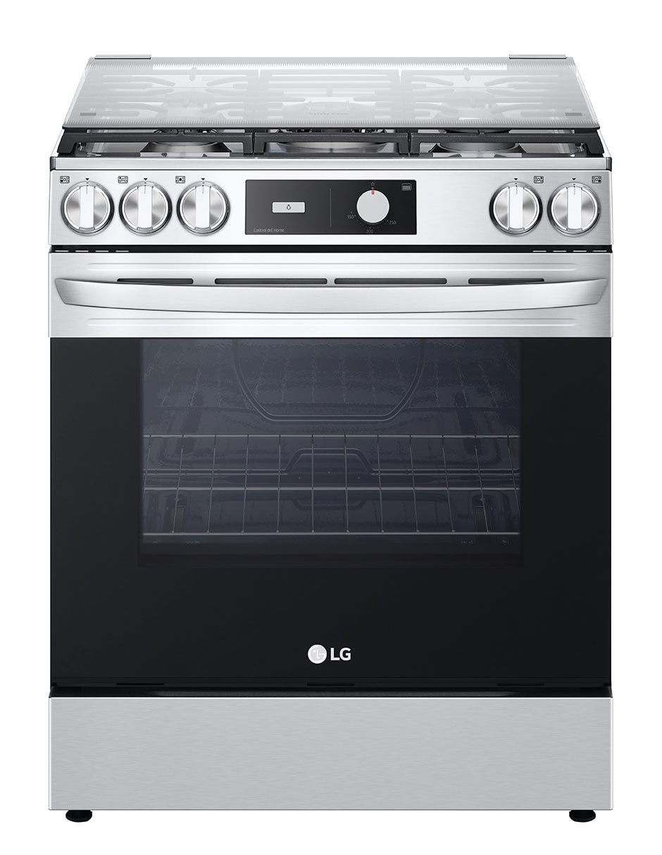 Estufa de piso a gas lp Lg 75.88 cm LRGL5841S de 5 quemadores