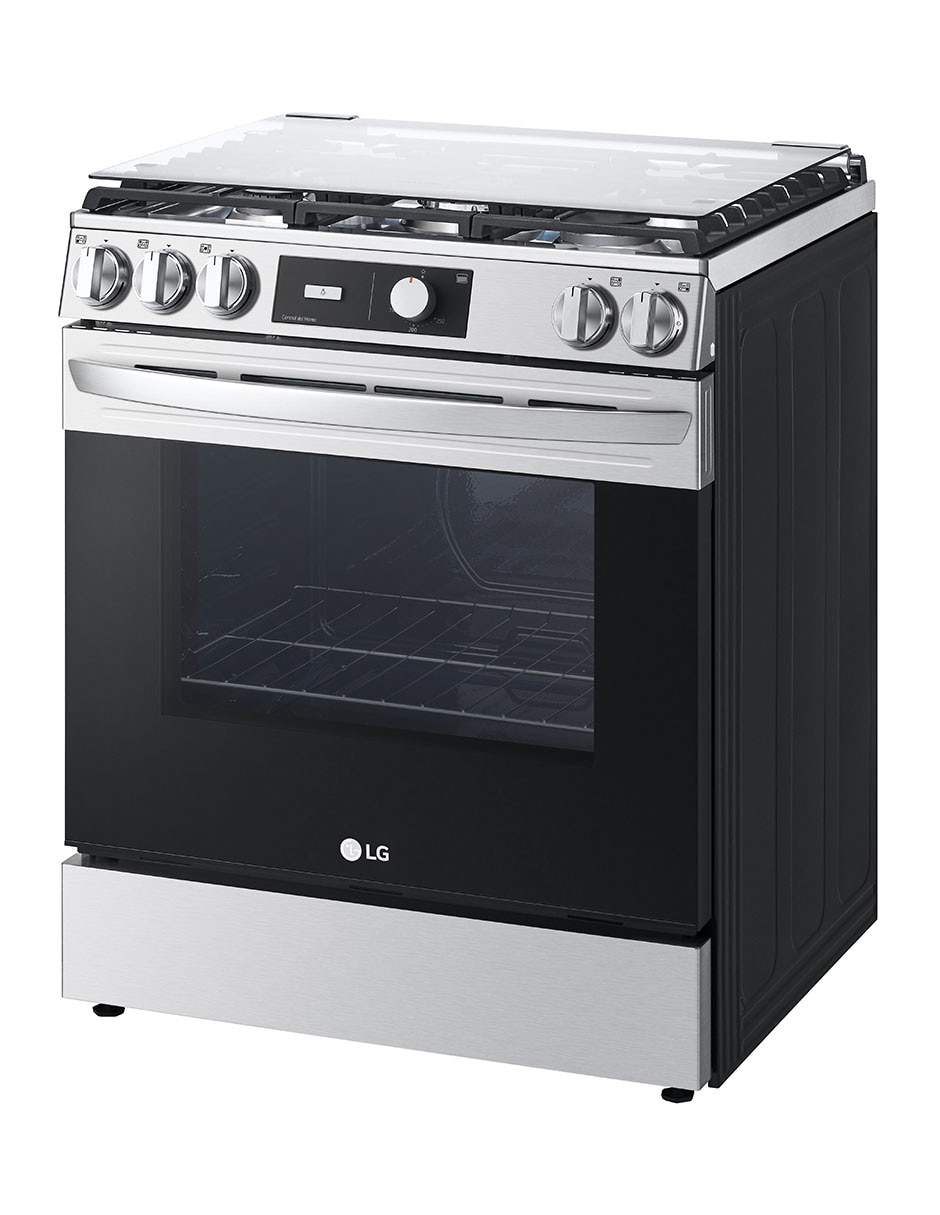 Estufa de piso a gas lp Lg 75.88 cm LRGL5841S de 5 quemadores
