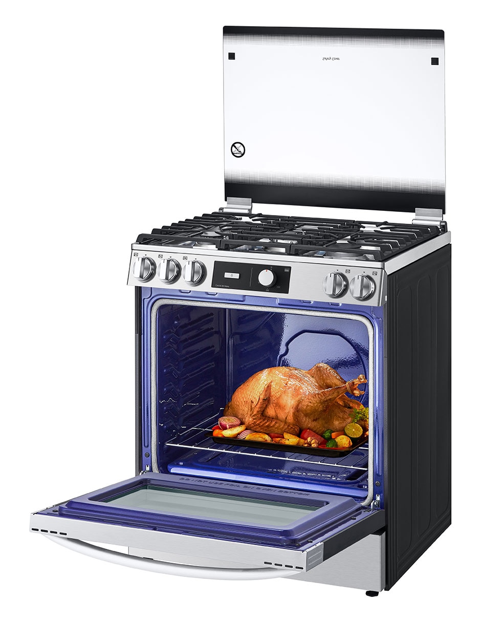 Estufa de piso a gas lp Lg 75.88 cm LRGL5841S de 5 quemadores