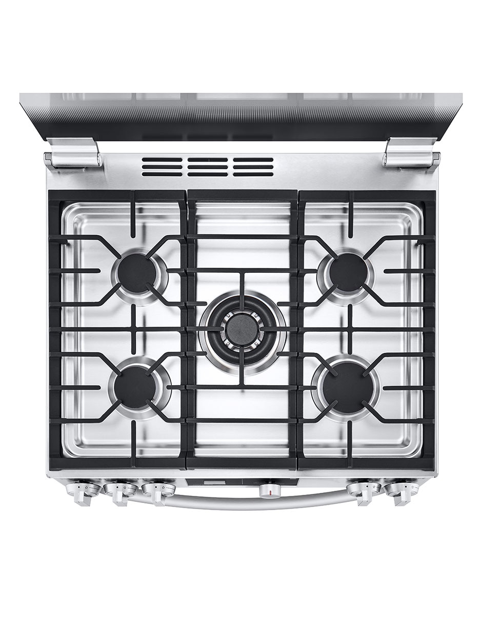 Estufa de piso a gas lp Lg 75.88 cm LRGL5841S de 5 quemadores
