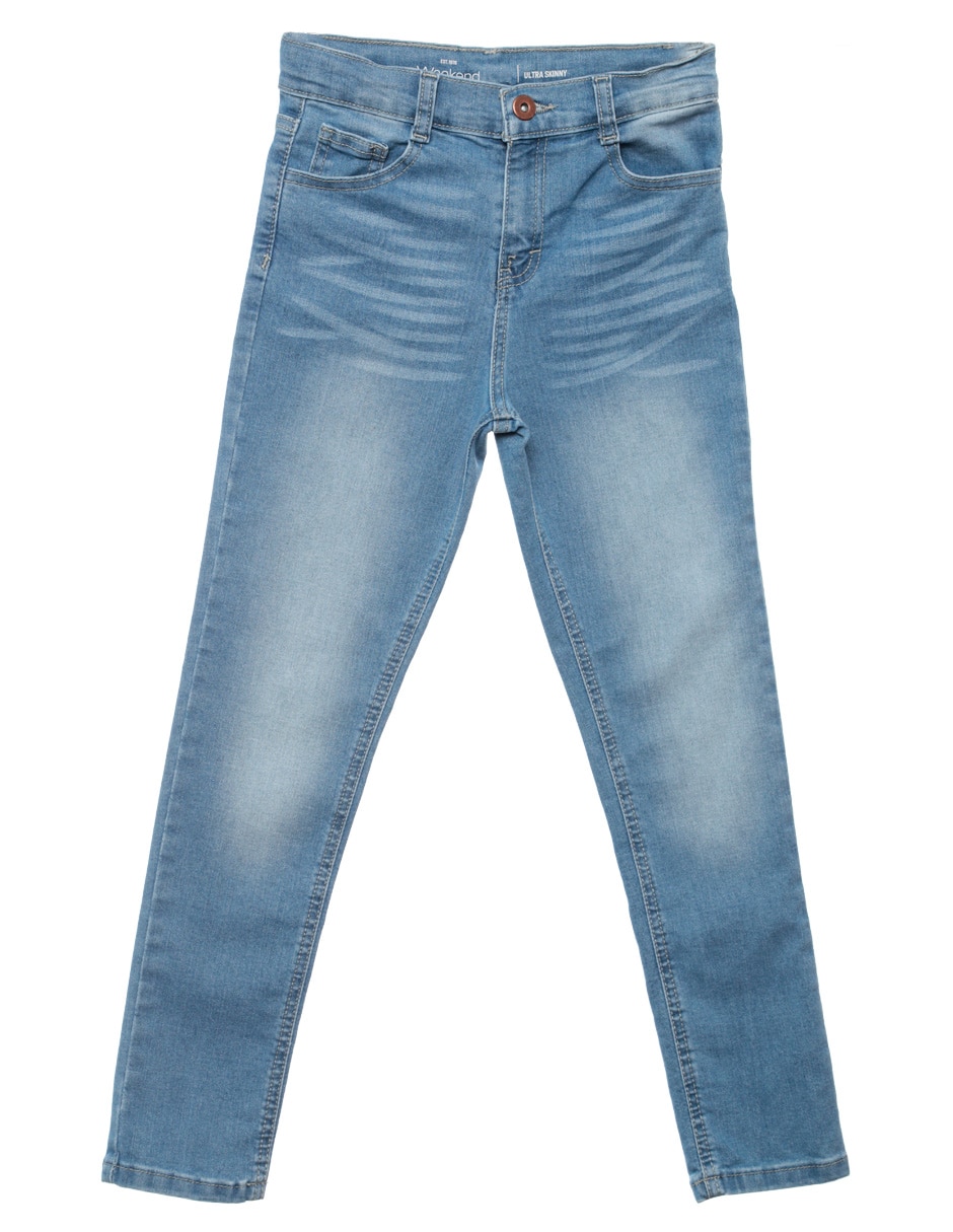 Jeans ultra skinny Weekend lavado claro para niña