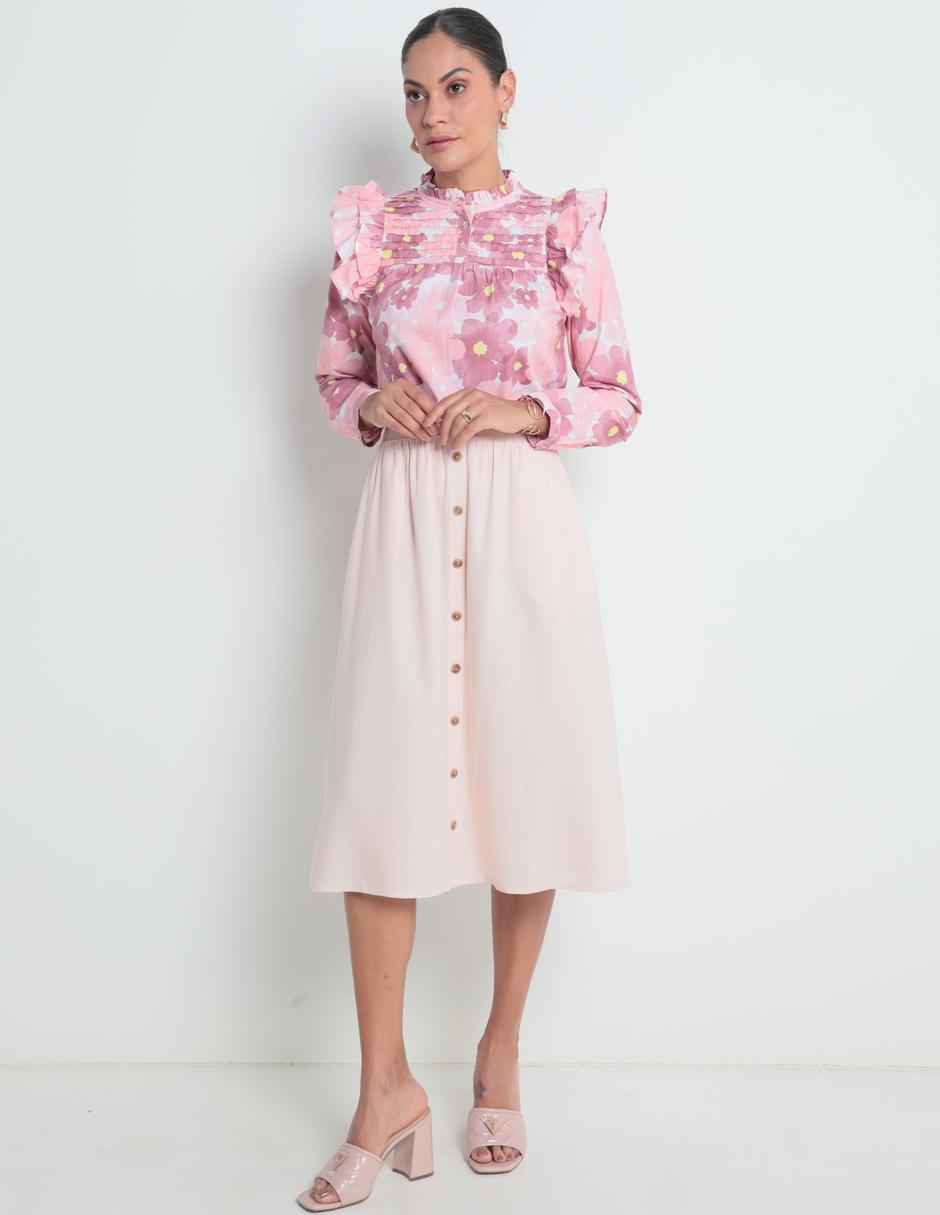 Blusa camisera Kur.Kuma manga larga para mujer 4