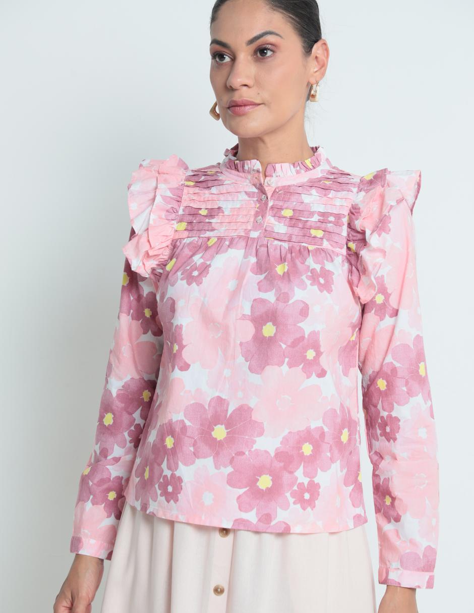 Blusa camisera Kur.Kuma manga larga para mujer 2