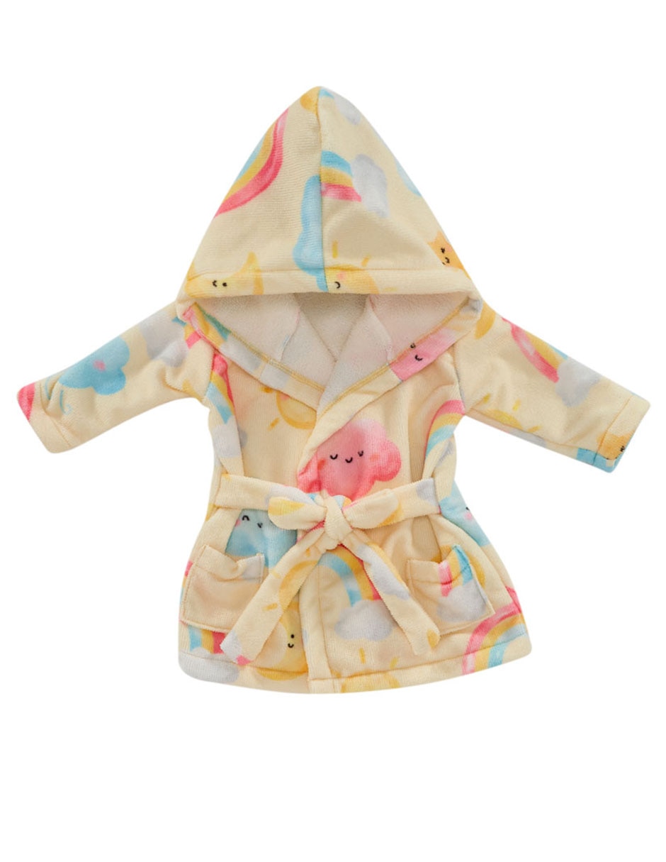 Bata de baño con gorro para bebé niña