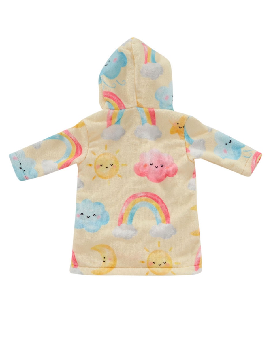 Bata de baño con gorro para bebé niña