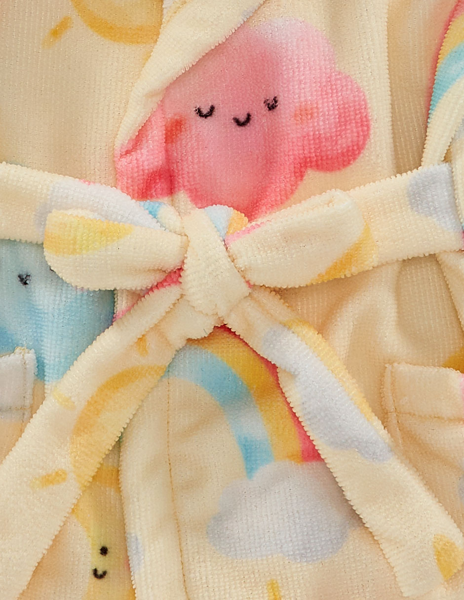 Bata de baño con gorro para bebé niña