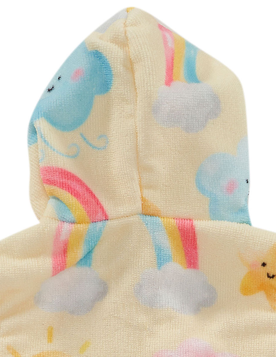Bata de baño con gorro para bebé niña