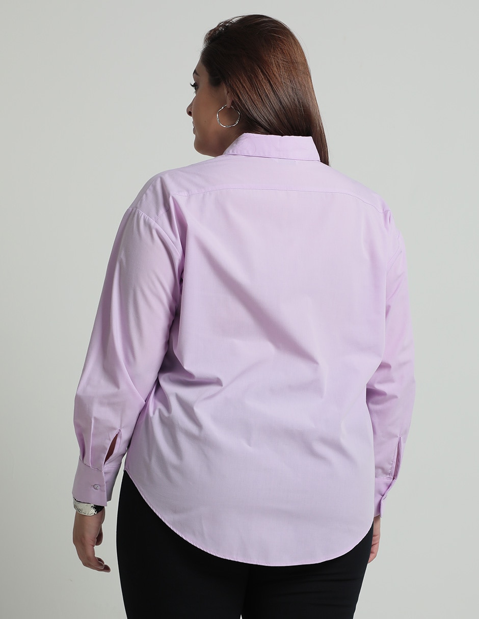 Blusa Contempo Plus manga larga para mujer