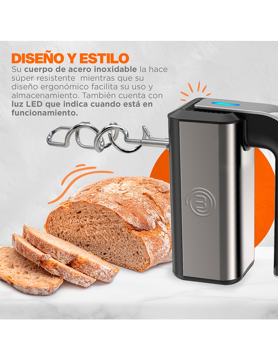 Batidora Master Chef 5 velocidades + 1 turbo Mkhm300Ss Waffleras