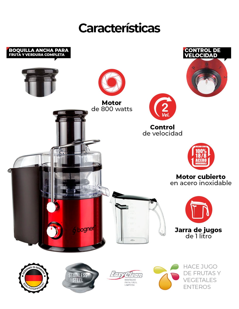 Extractor de jugo 800 W Extractor de jugo 800 W