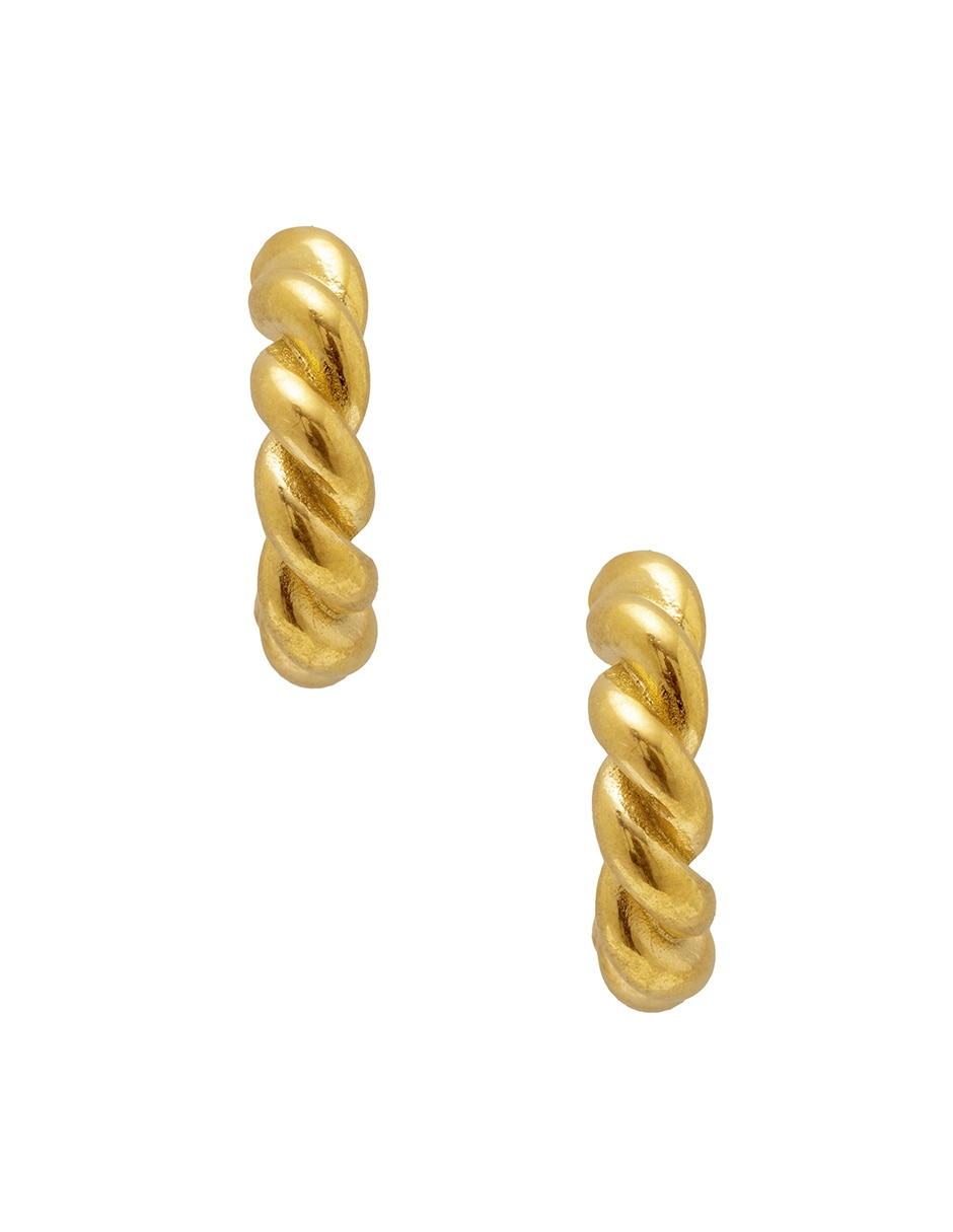 Arracadas con acabado baño de oro 18 K 2