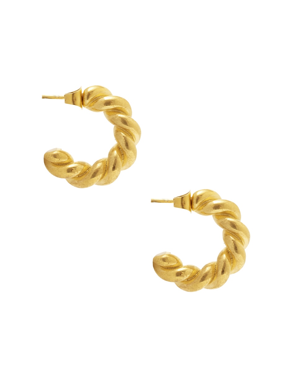 Arracadas con acabado baño de oro 18 K 3