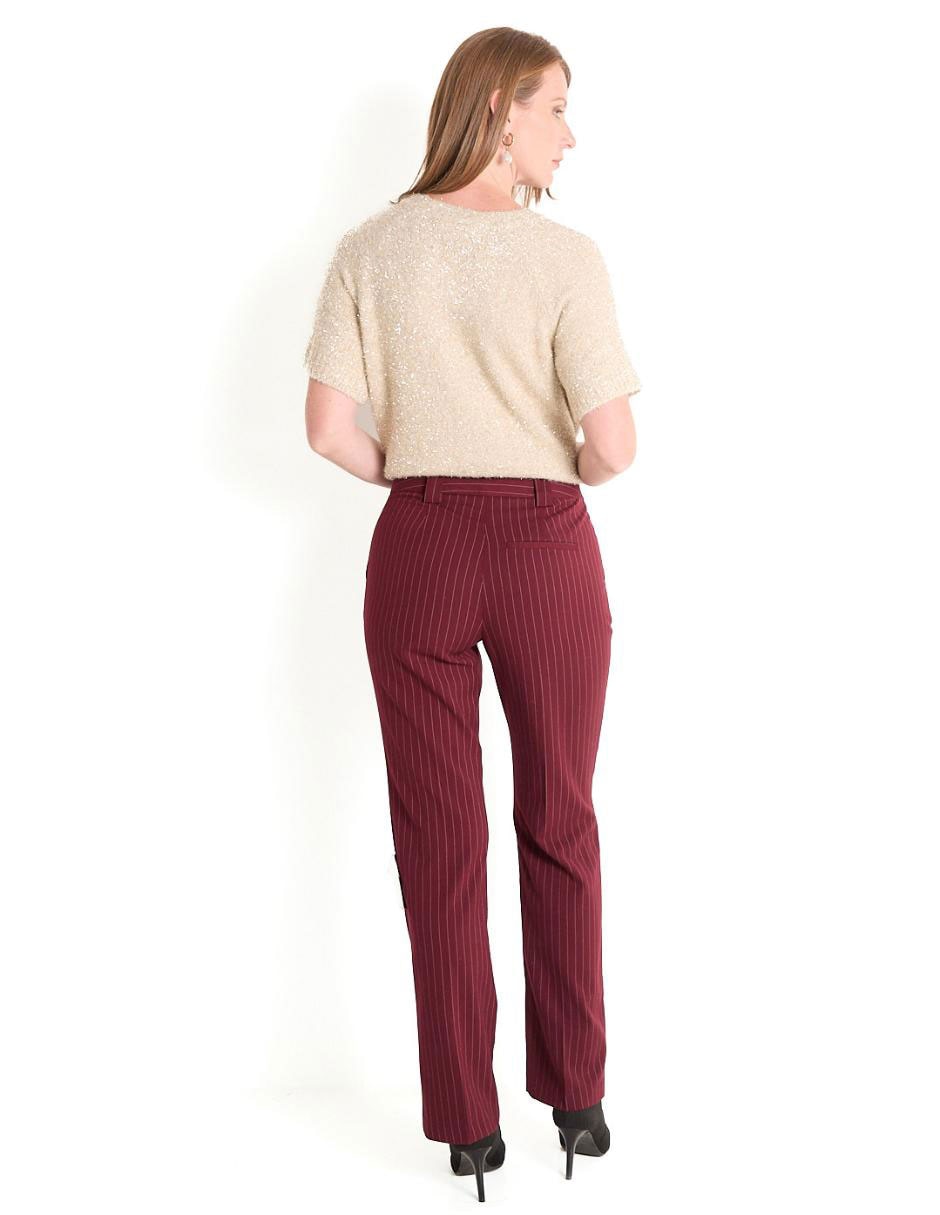Pantalón de vestir straight para mujer 4