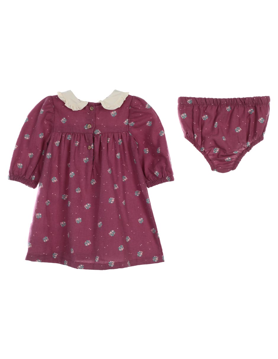 Vestido con calzón manga globo para bebé niña 2