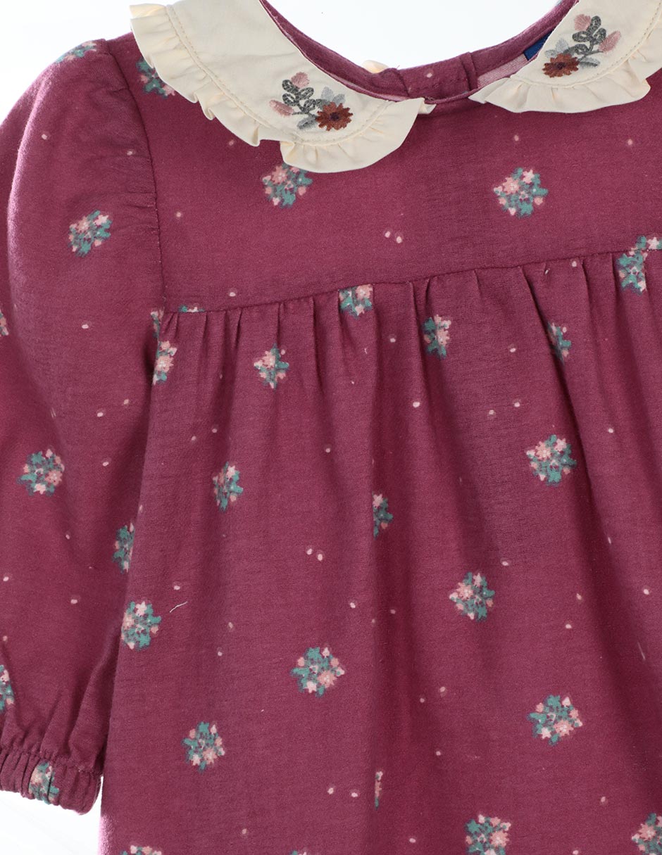 Vestido con calzón manga globo para bebé niña 3