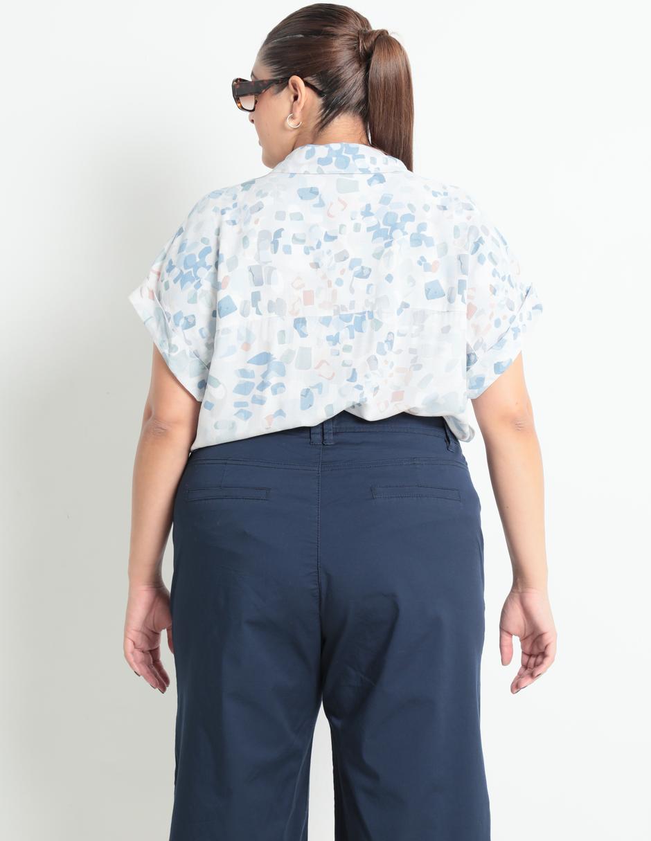 Blusa camisera Kur.Kuma manga larga para mujer 5