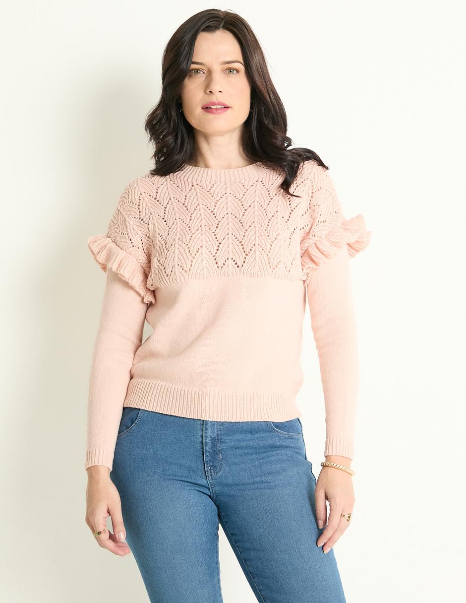 Suéter cuello redondo para mujer Suéter cuello redondo para mujer