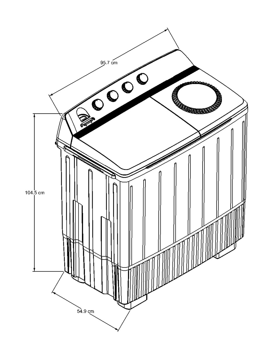 Lavadora Acros 19 kg semiautomática carga superior ALD1945JE
