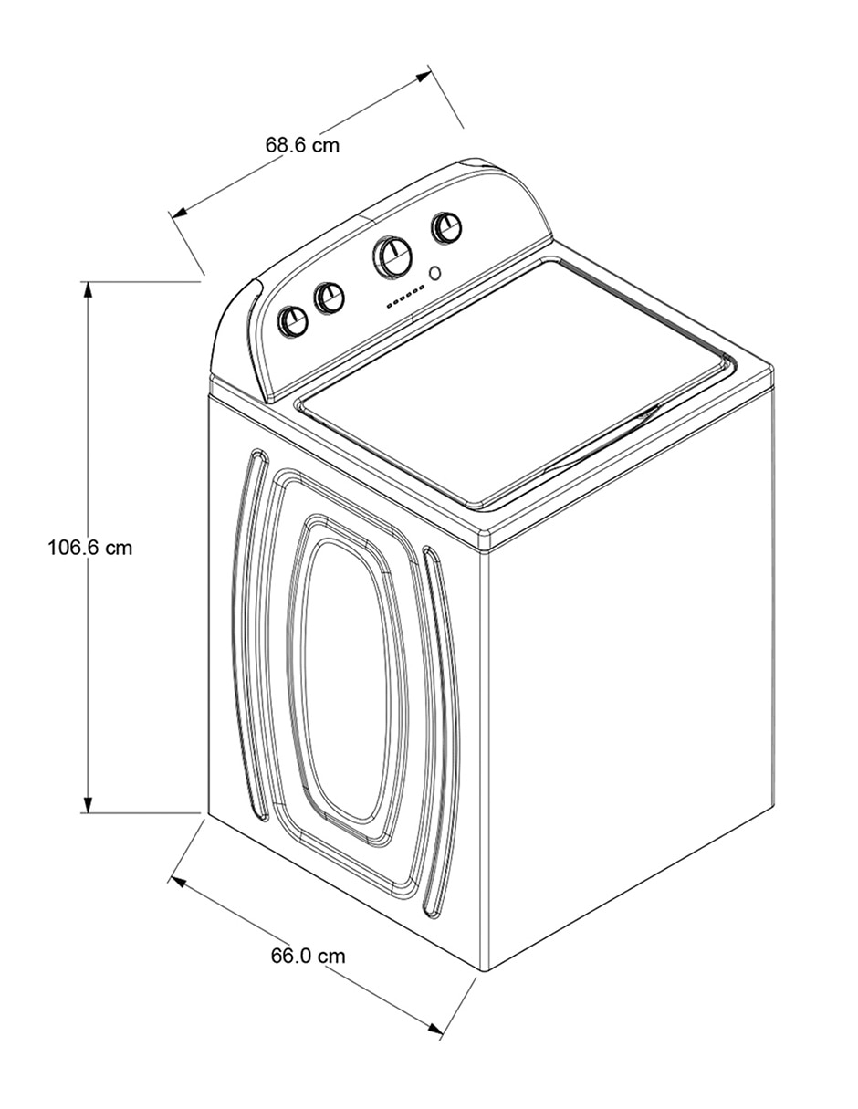 Lavadora Whirlpool 19 kg semiautomática carga superior 7MWTW1904LM
