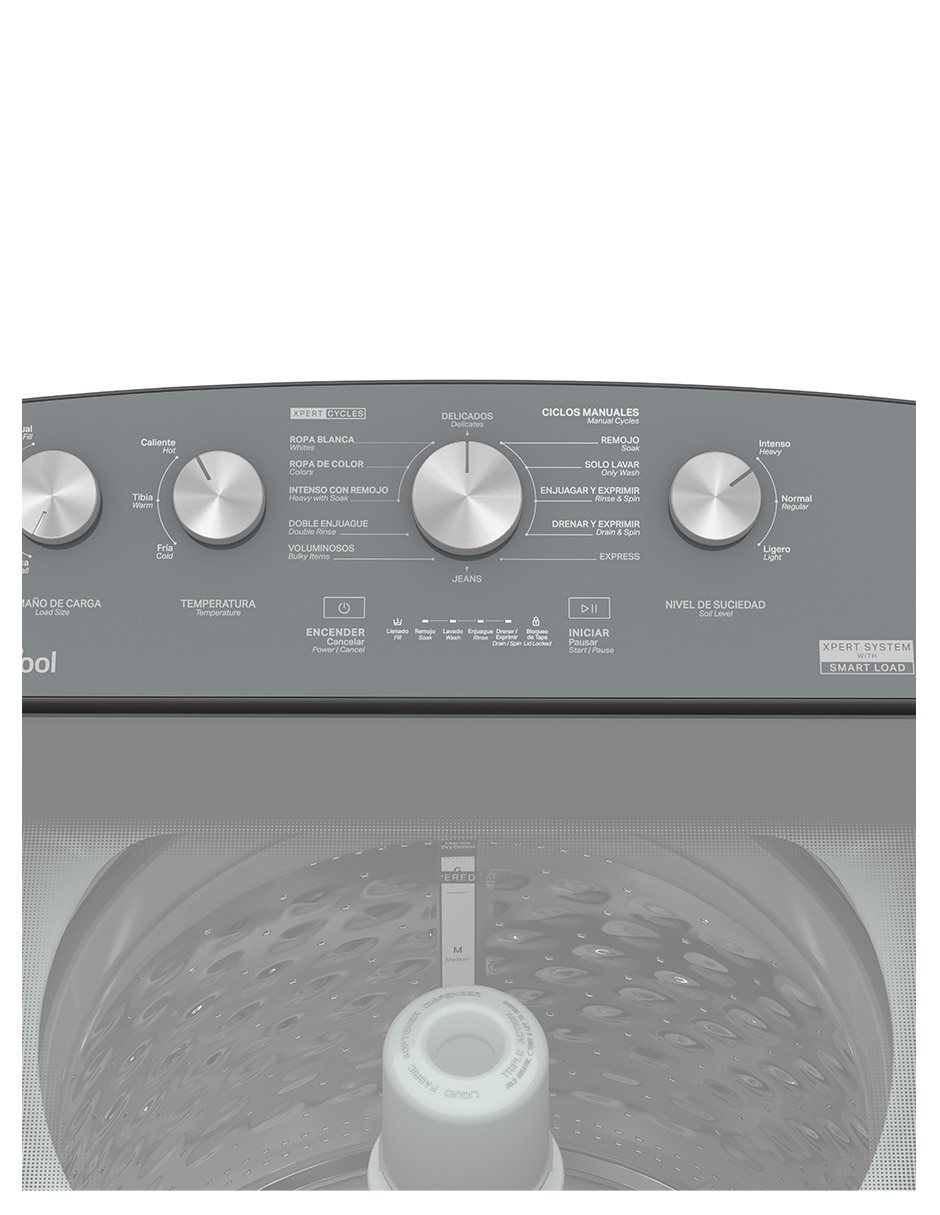 Lavadora Whirlpool 22 kg semiautomática carga superior 8MWTW2224WJM