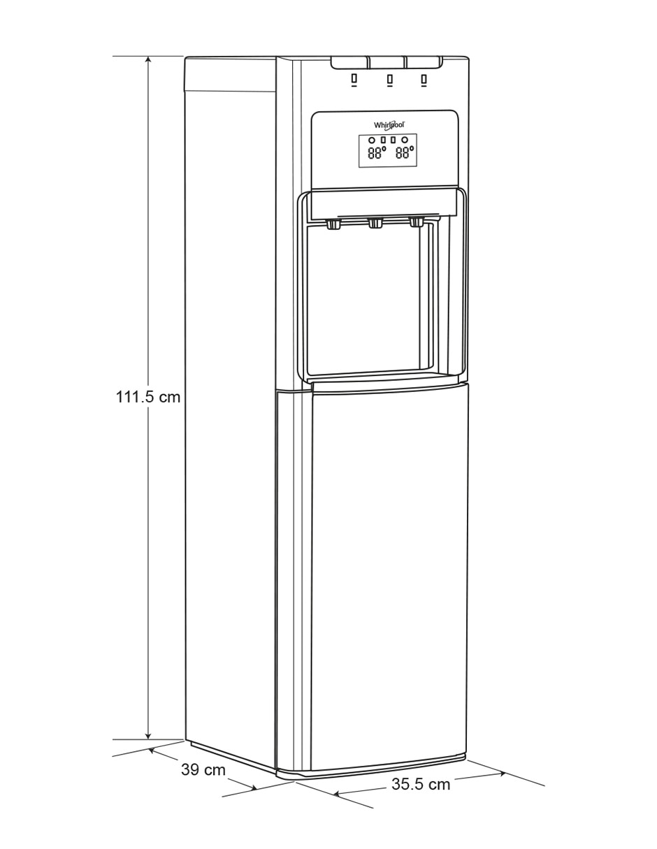 Dispensador de agua Whirlpool de plástico