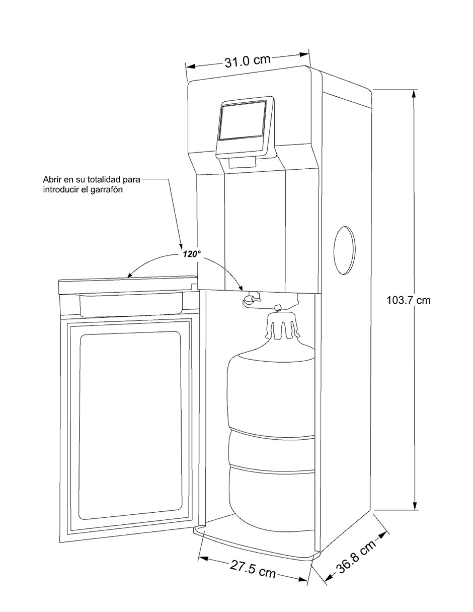 Dispensador de agua Whirlpool Whirlpool de plástico