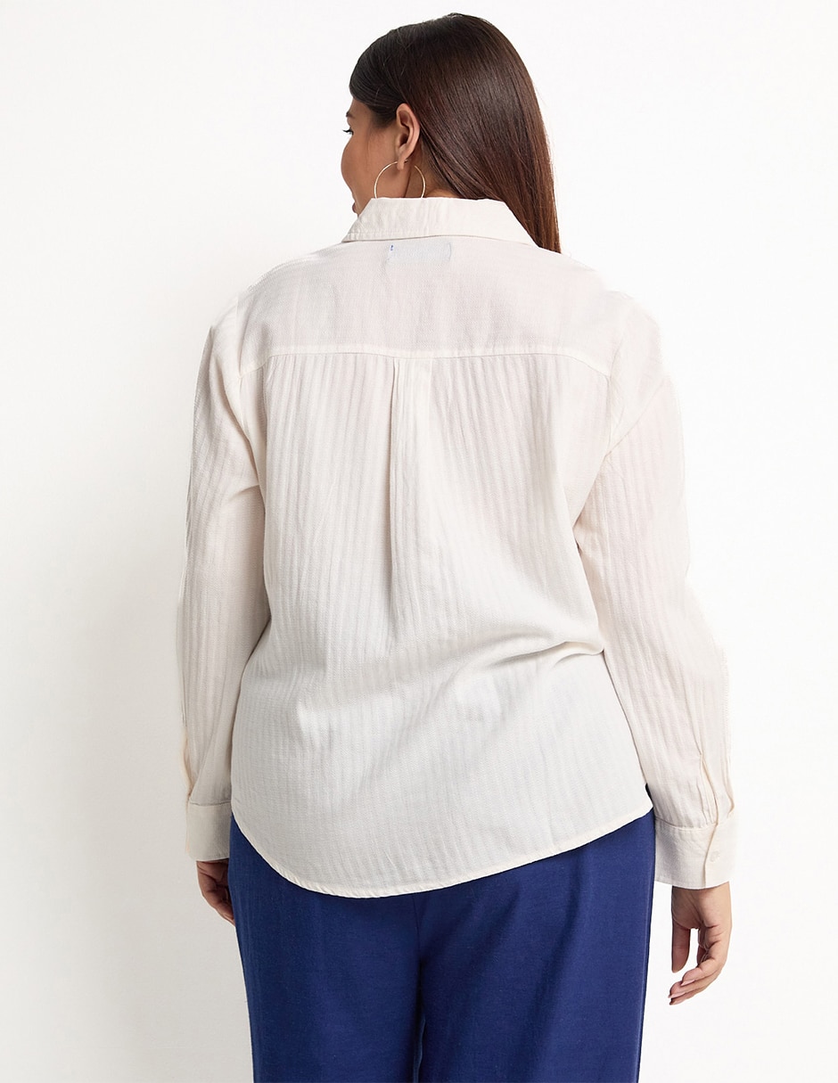 Blusa camisera manga larga para mujer 2