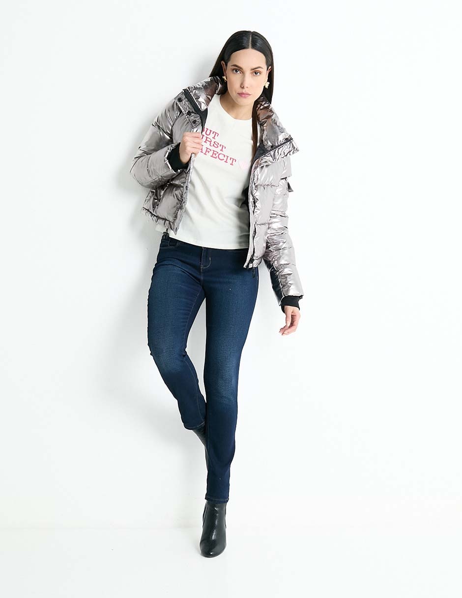 Playera manga corta cuello redondo mujer 3
