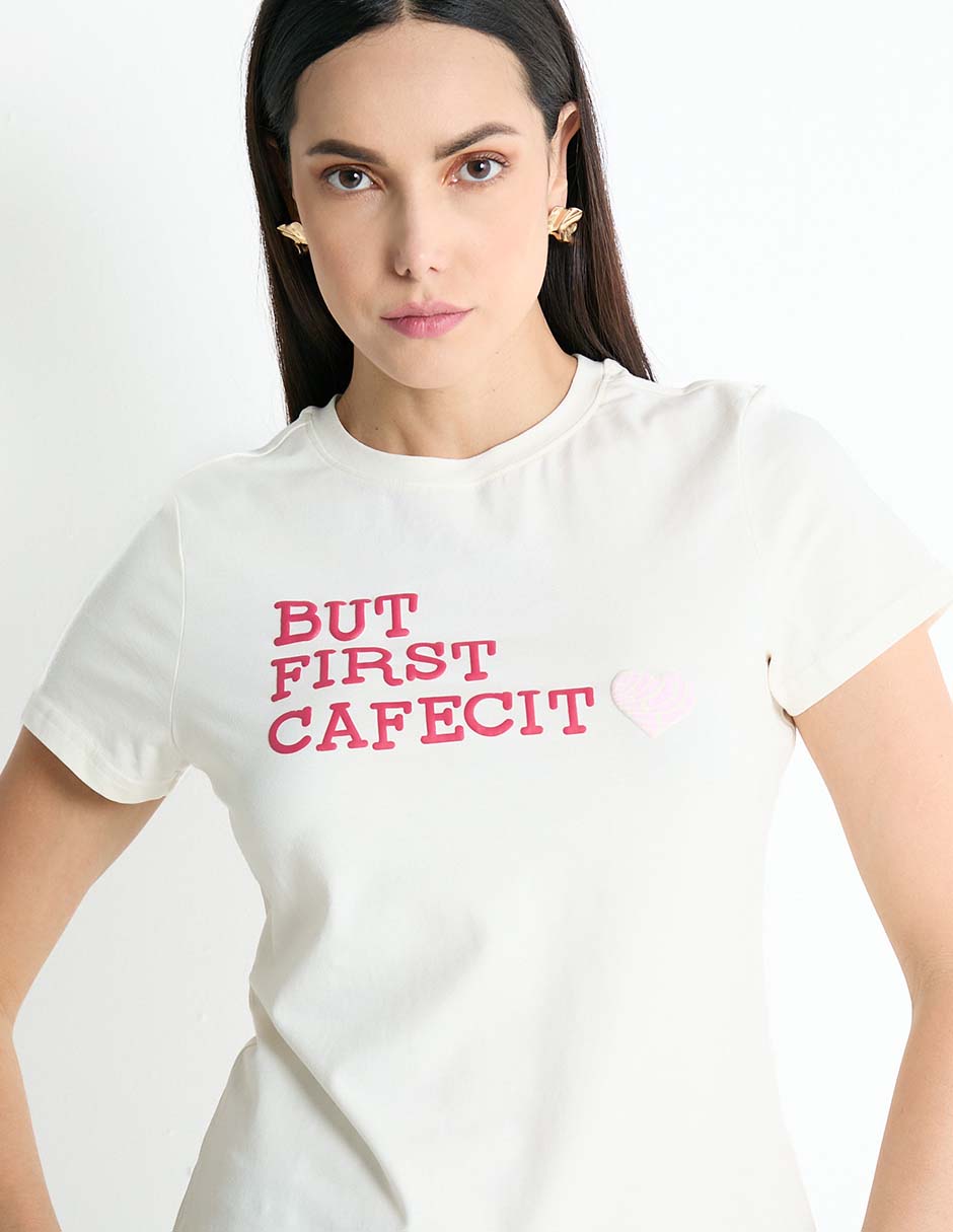 Playera manga corta cuello redondo mujer 2