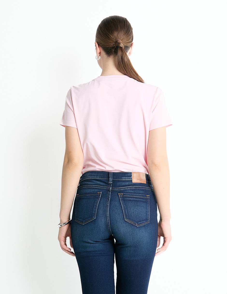 Playera manga corta cuello redondo mujer 5