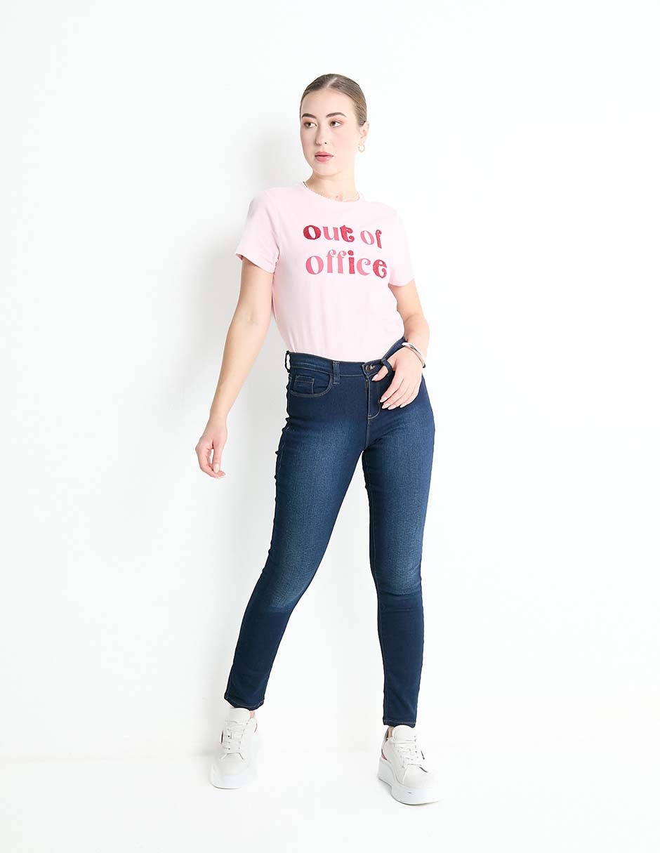 Playera manga corta cuello redondo mujer 4
