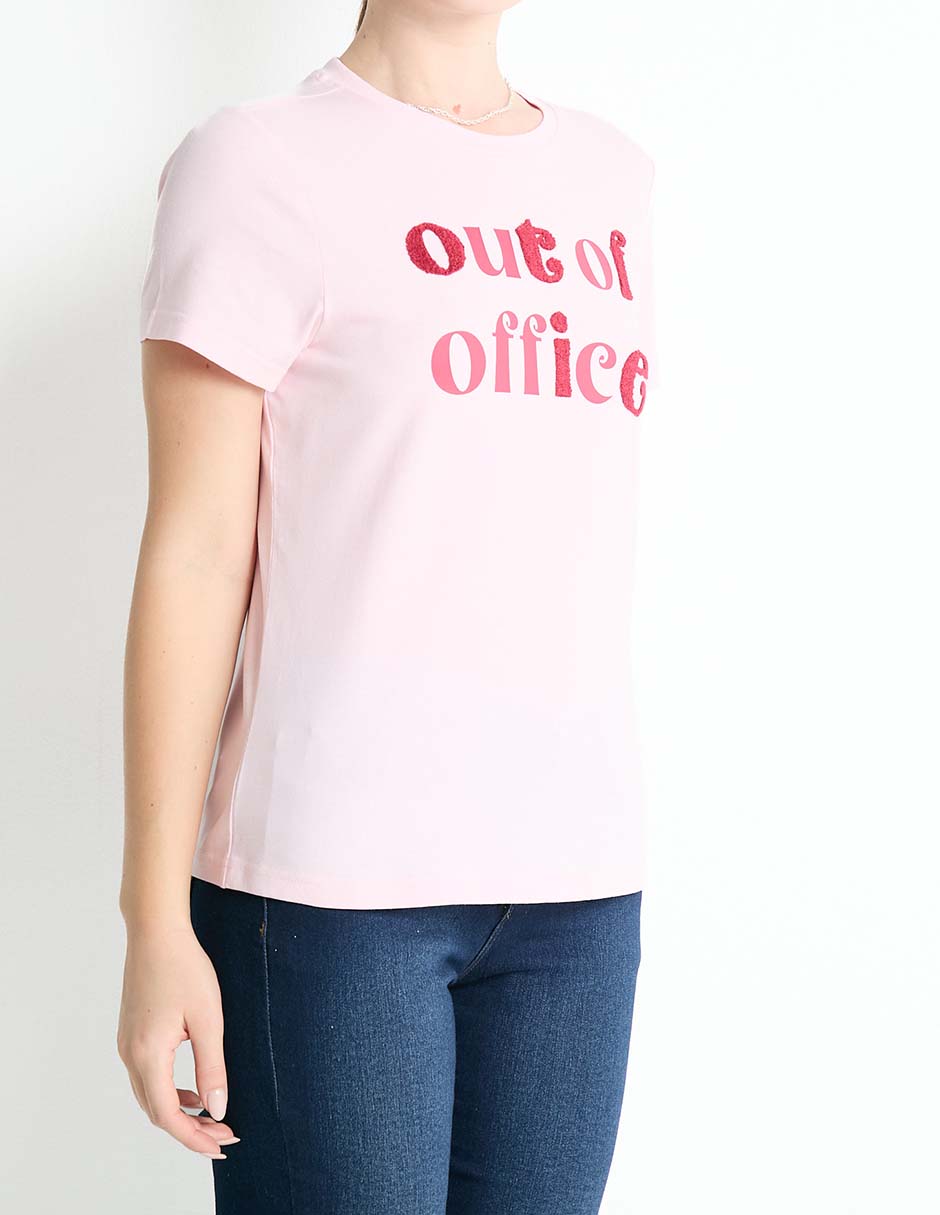 Playera manga corta cuello redondo mujer 2