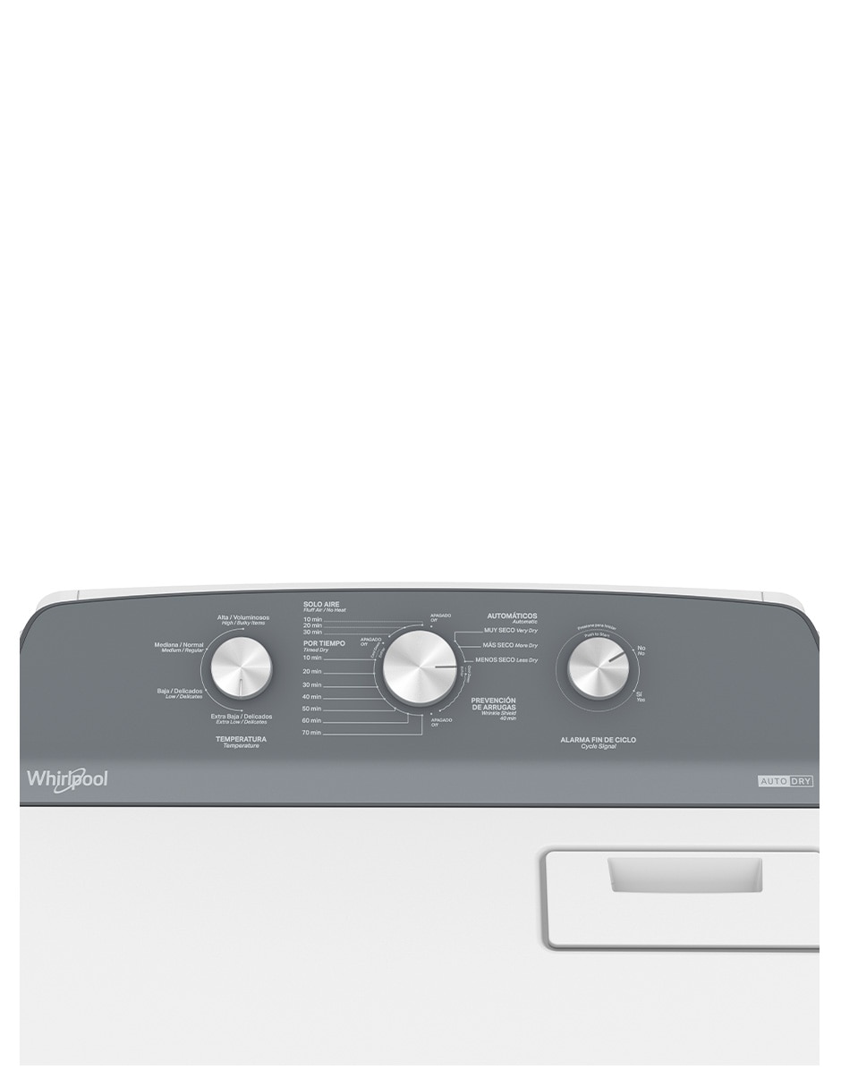 Secadora de gas natural/lp de 20 kg con 3 ciclos 7MWGD1930JM Secadora de gas natural/lp de 20 kg con 3 ciclos 7MWGD1930JM