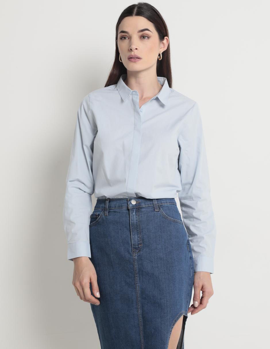 Blusa camisera Kur.Kuma manga larga para mujer Blusa camisera Kur.Kuma manga larga para mujer