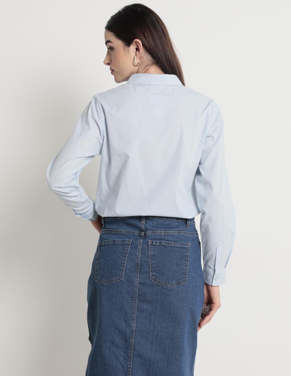 Blusa camisera Kur.Kuma manga larga para mujer 5