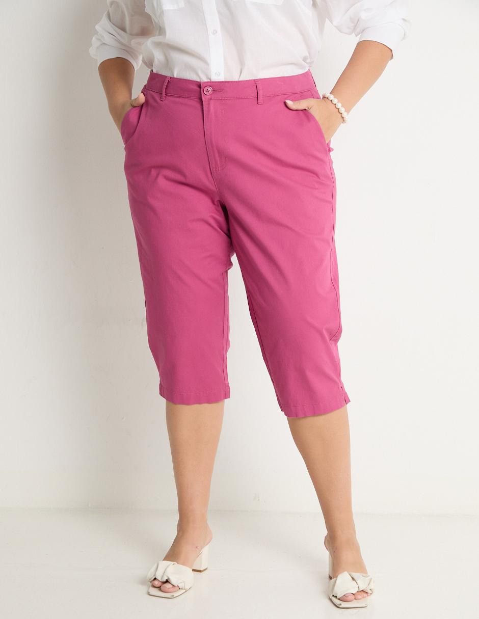 Pantalón capri regular para mujer