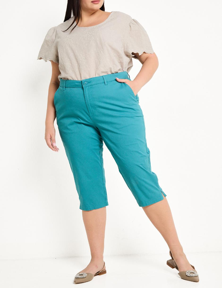Pantalón capri regular para mujer