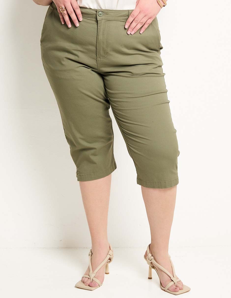 Pantalón capri regular para mujer