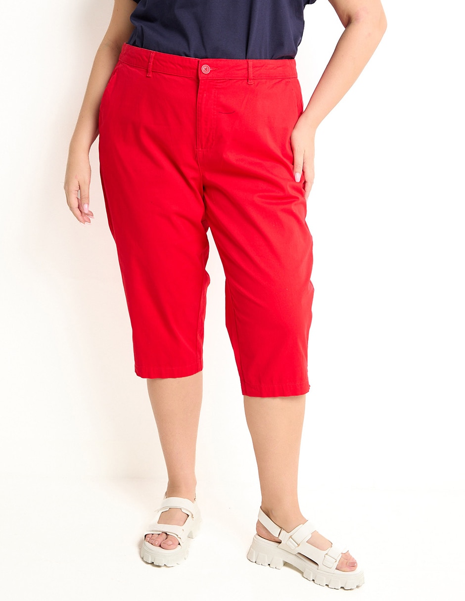 Pantalón capri regular para mujer
