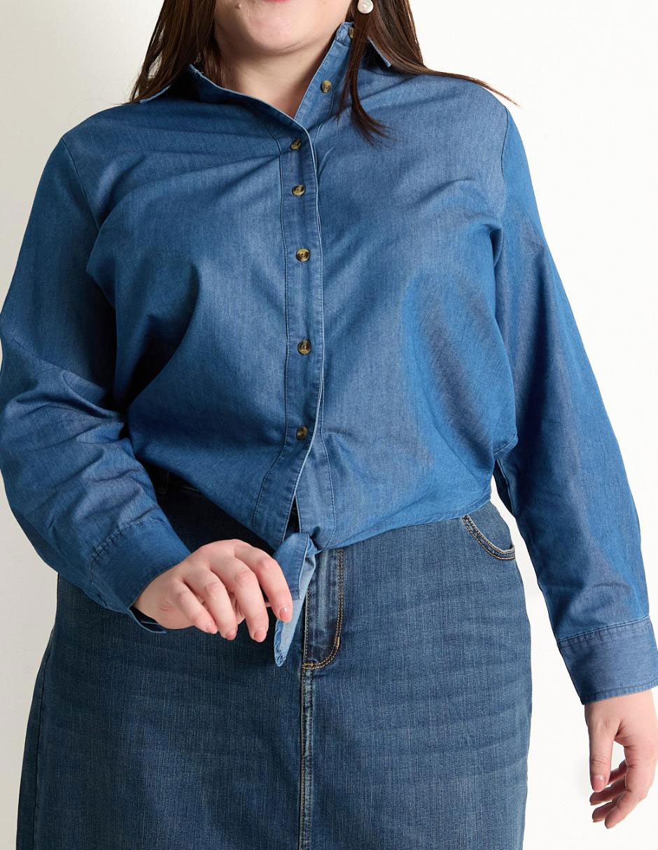 Blusa manga larga para mujer