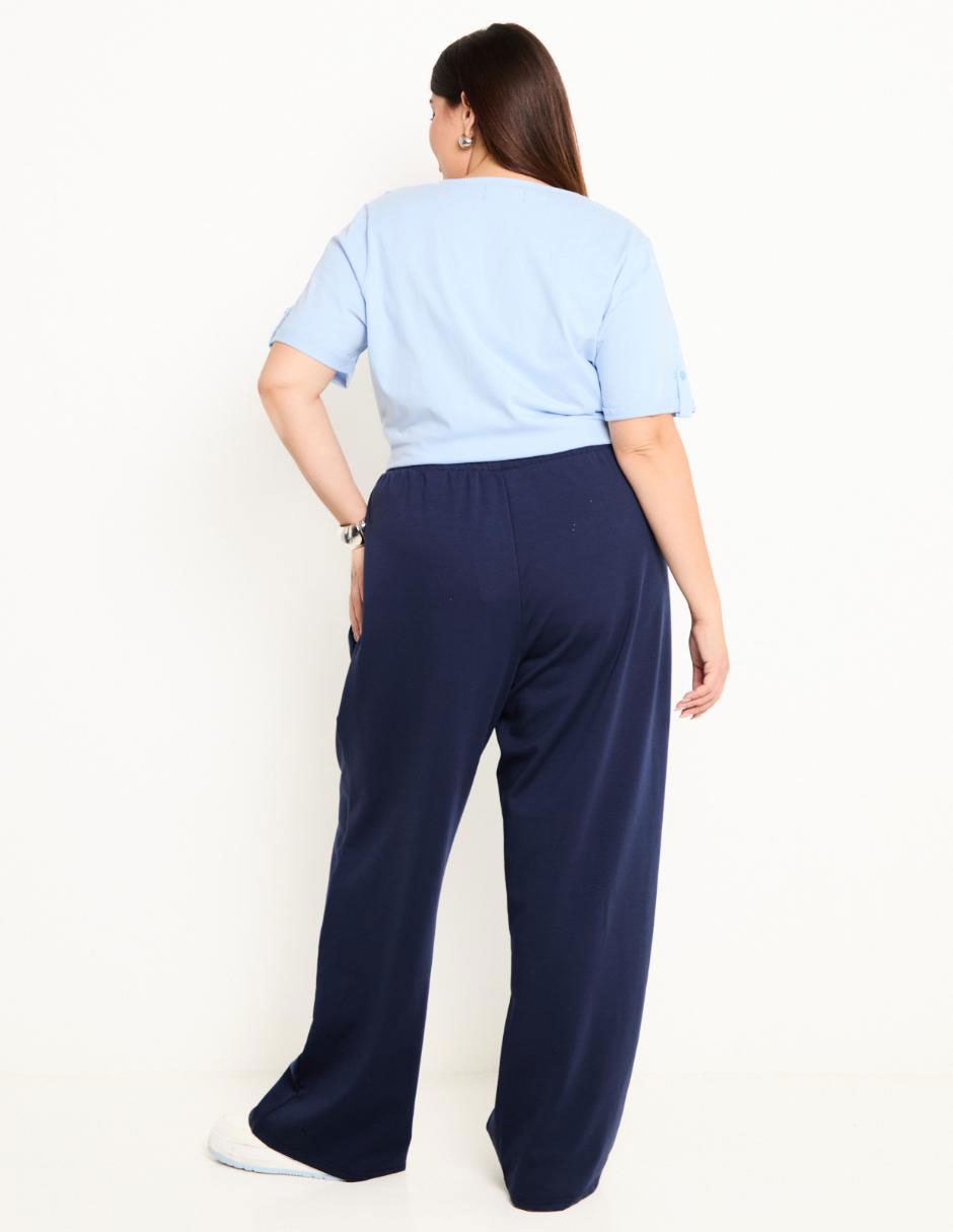 Pants amplio Contempo Plus con elástico para mujer