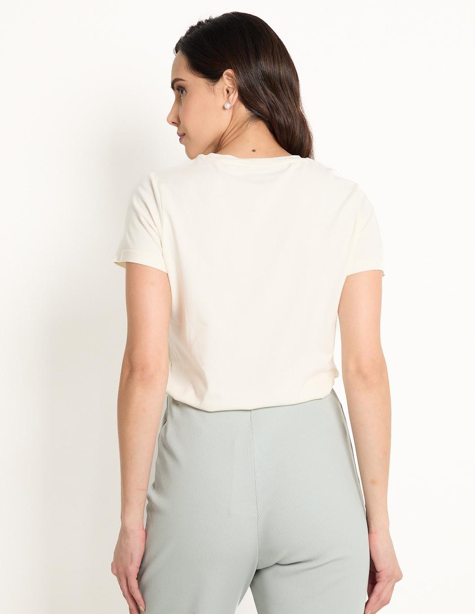 Playera manga corta cuello redondo mujer 5