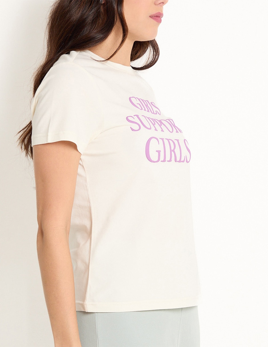 Playera manga corta cuello redondo mujer 2