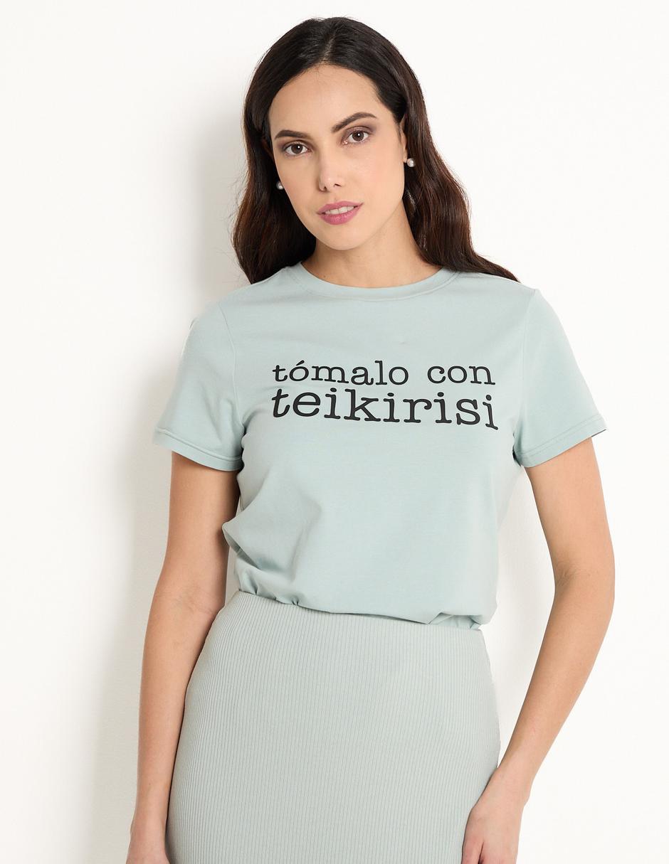 Playera manga corta cuello redondo mujer Playera manga corta cuello redondo mujer