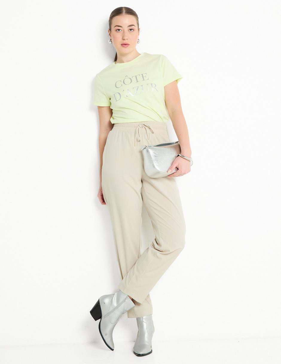 Playera manga corta cuello redondo mujer 4