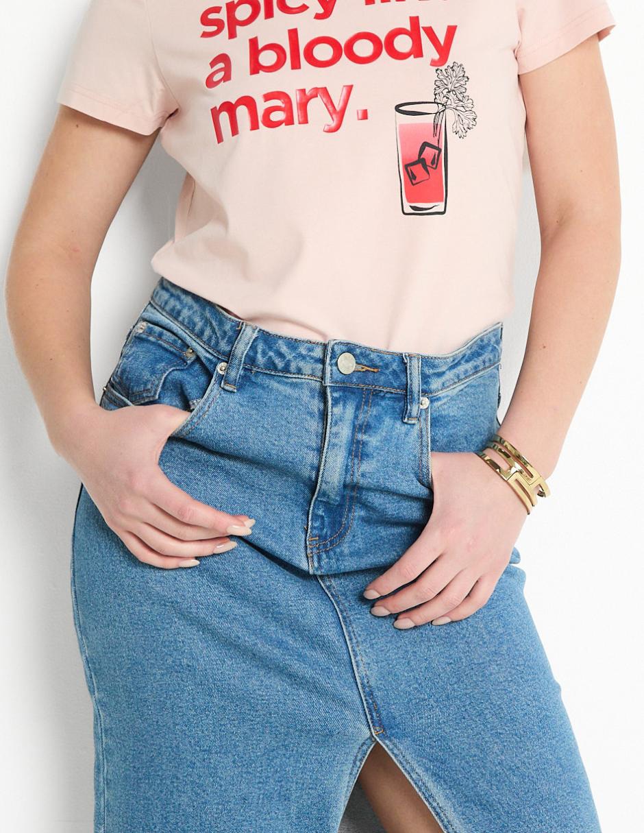 Playera manga corta cuello redondo mujer 3