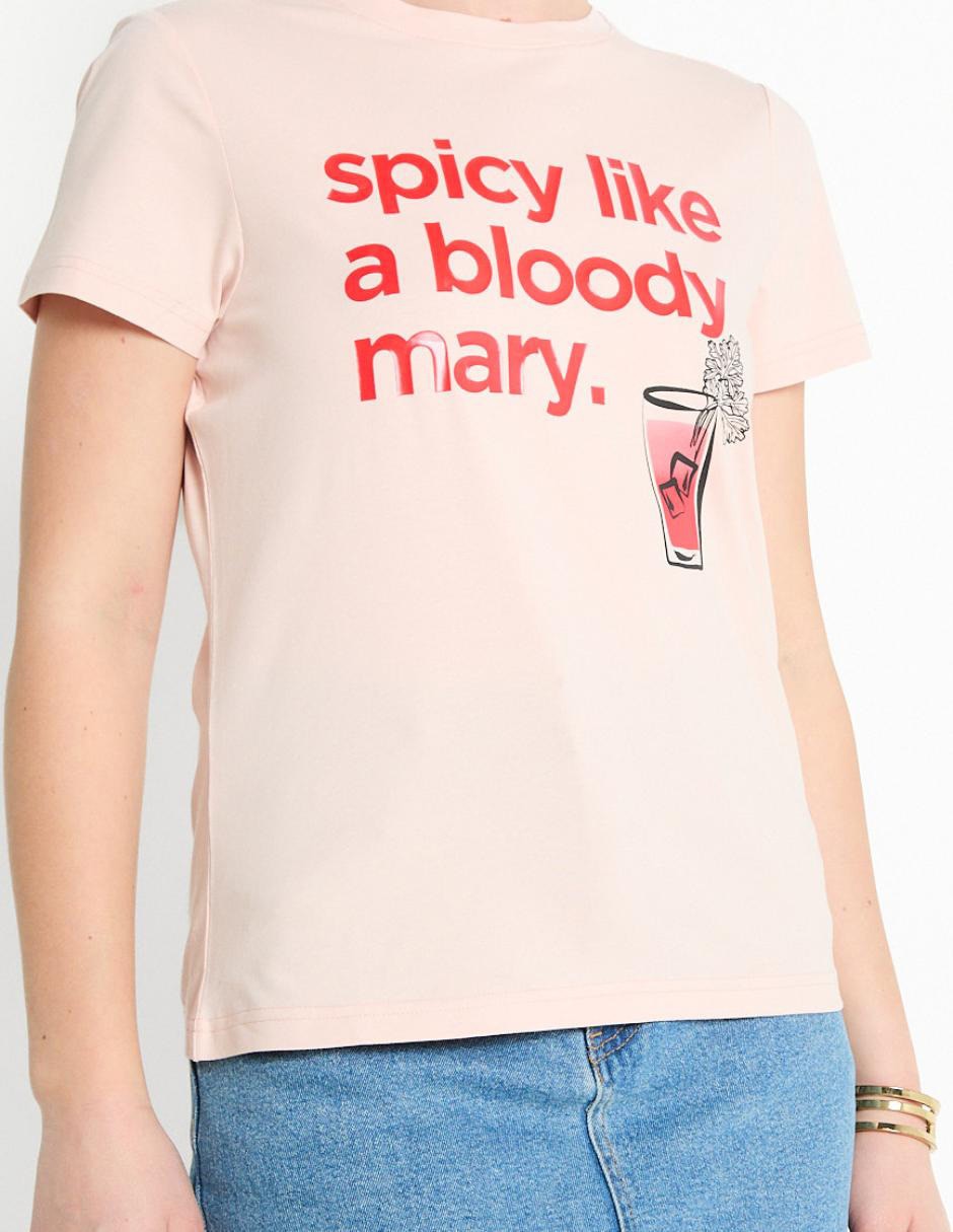 Playera manga corta cuello redondo mujer 2