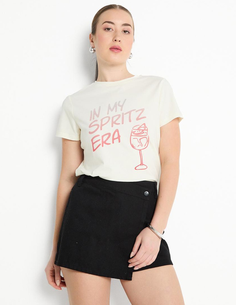 Playera manga corta cuello redondo mujer Playera manga corta cuello redondo mujer
