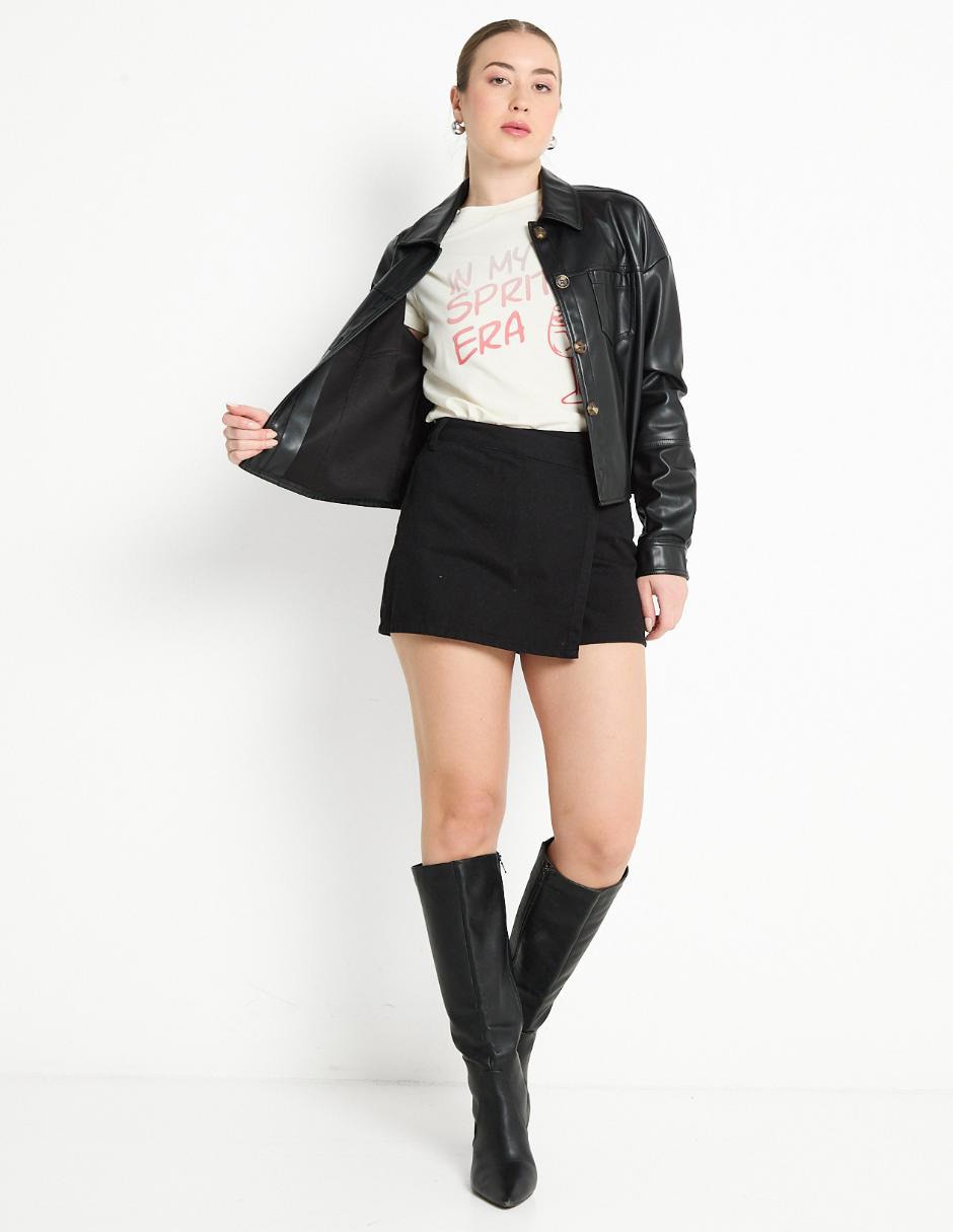 Playera manga corta cuello redondo mujer 4