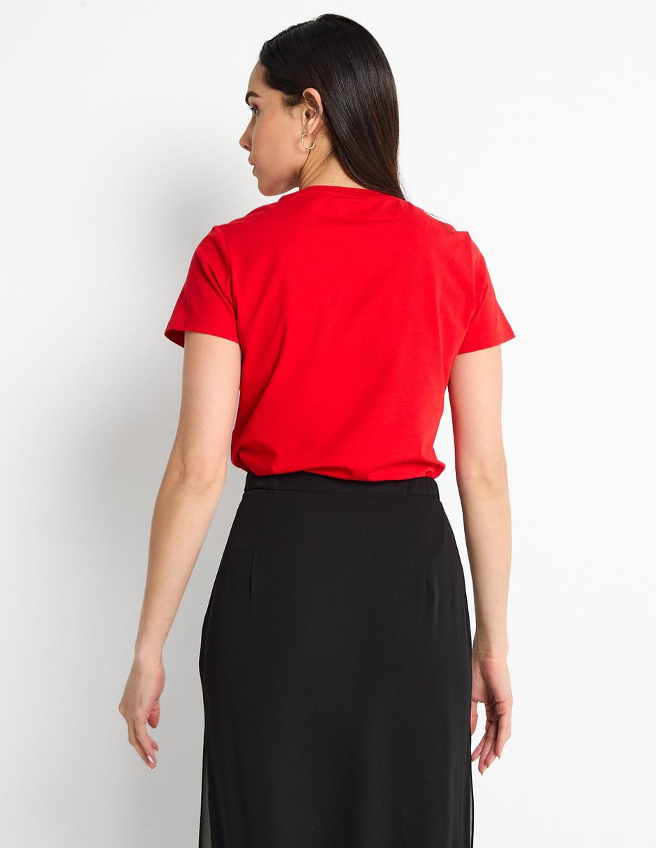 Playera manga corta cuello redondo mujer 5